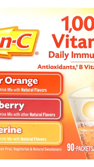 Emergen-c Vitamina C 1000 Mg Bebida Vitamínica Efervescente En Polvo, 30 Sobres, Paquete De 3