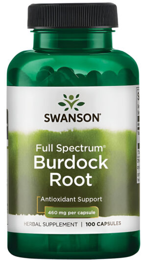 Swanson Apoyo Hepático Y Riñón De Raíz De Bardana - La Desintoxicación De La Piel Ayuda A Eliminar Las Toxinas Del Cuerpo - Apoya El Bienestar Y El S