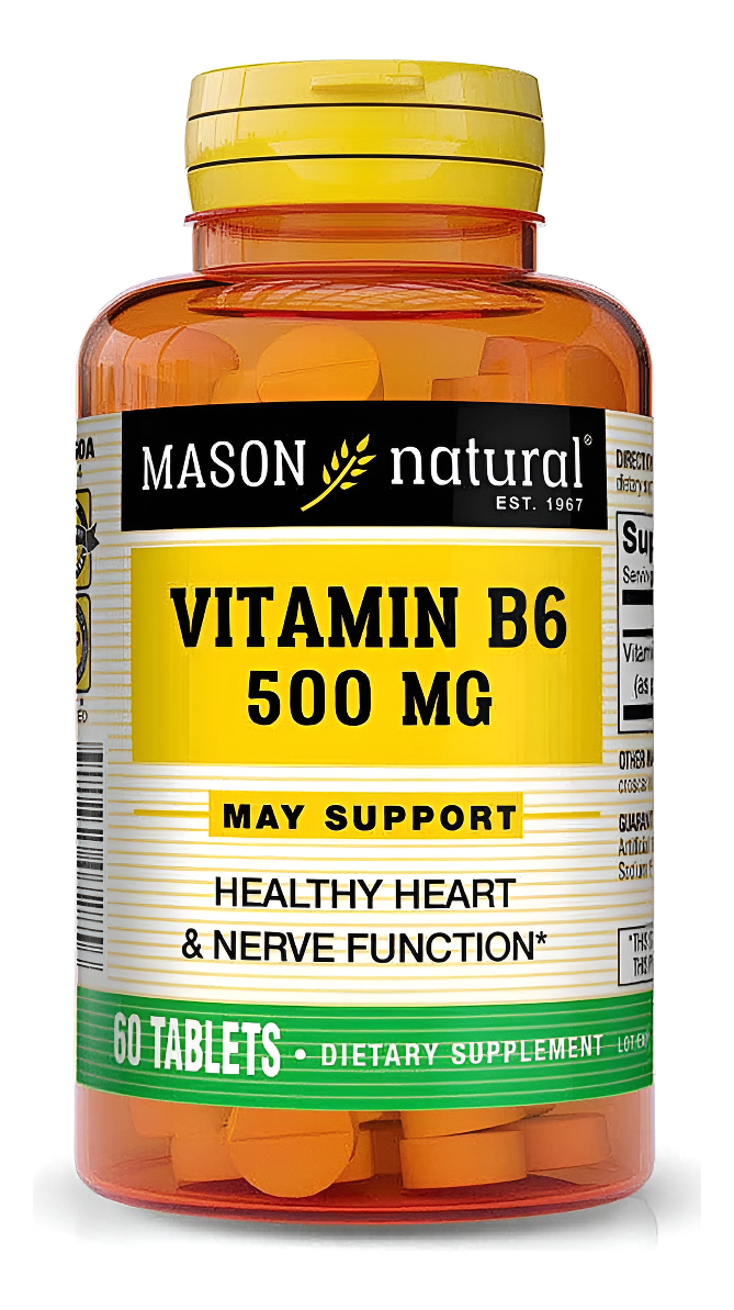 Mason Natural Vitamina B-6 500mg 60 Tabletas
