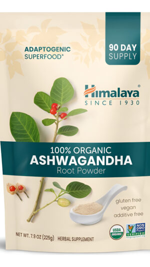 Himalaya Ashwagandha En Polvo Orgánico, Superalimento Adaptogénico Para Batidos Y Batidos De Proteínas, 7.9 Onzas, Sumi