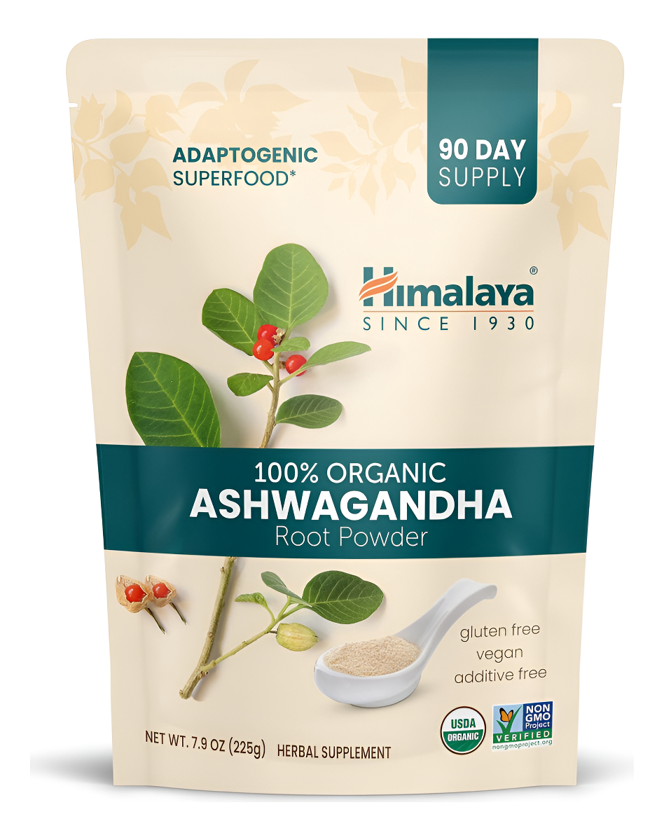 Himalaya Ashwagandha En Polvo Orgánico, Superalimento Adaptogénico Para Batidos Y Batidos De Proteínas, 7.9 Onzas, Sumi