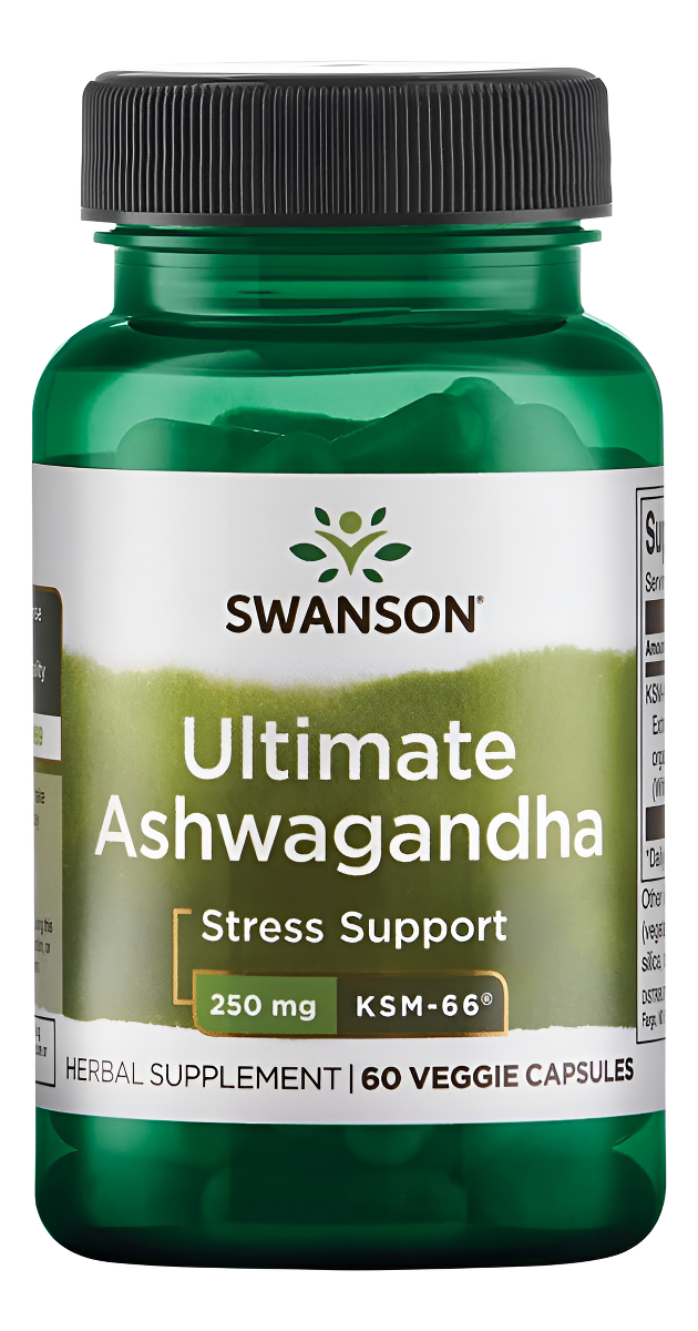 Swanson Ultimate Ashwagandha Ksm-66 - Suplemento De Hierbas Que Apoya Niveles De Estrés Saludables Y Relajación - Fórmu