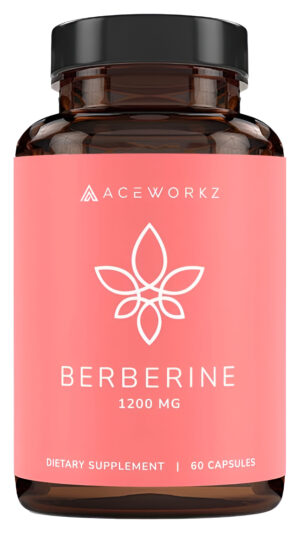 Aceworkz Berberina Hcl Premium 1200mg - 97% De Pureza Probada - Suplemento De Berberina - Berberina Plus (60 Cápsulas)