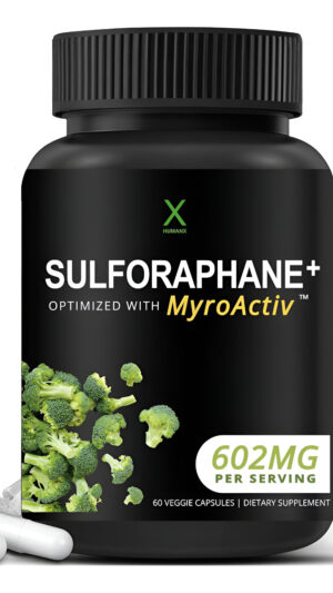 Humanx Sulforaphane+ 602mg Sulforafano Con Extracto De Semilla De Brócoli Y Moringa, 60 Cápsulas Veganas