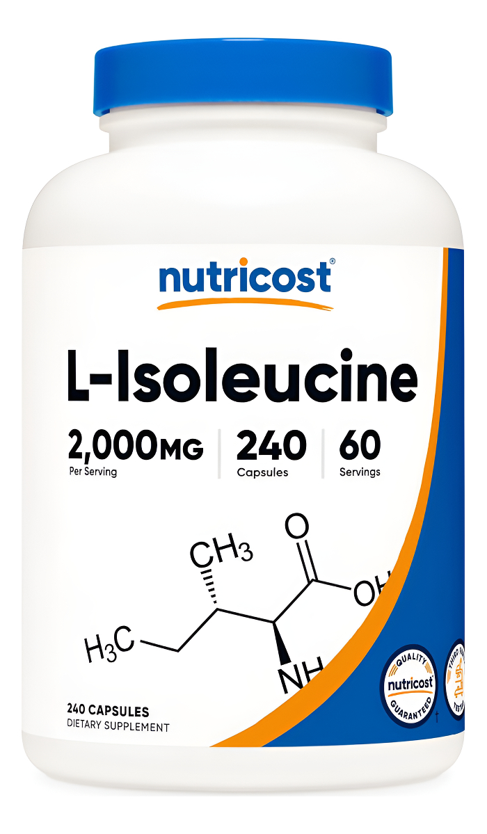 Nutricost L-isoleucina 2000mg Por Porción, 240 Cápsulas (60 Porciones)