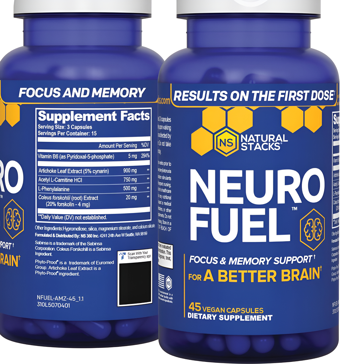 Ciltep Nootropic Stack - Droga Natural Acelerador Cerebral Para Un Óptimo Rendimiento Mental, Mayor Concentración, Más