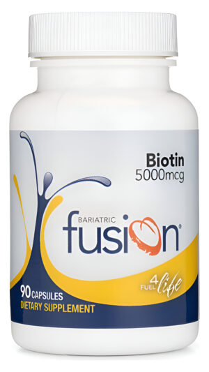 Bariatric Fusion Biotina 5000mcg Vitamina | 90 Cápsulas De Fácil Digestión, Suplemento Para El Crecimiento Del Cabello |