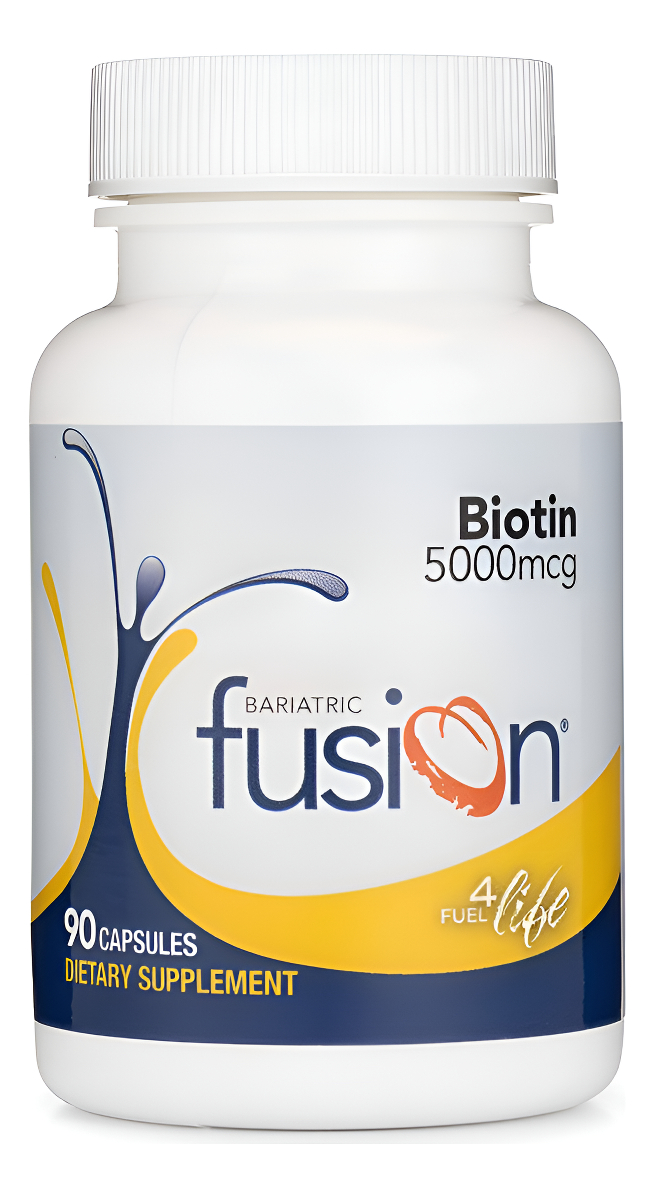 Bariatric Fusion Biotina 5000mcg Vitamina | 90 Cápsulas De Fácil Digestión, Suplemento Para El Crecimiento Del Cabello |