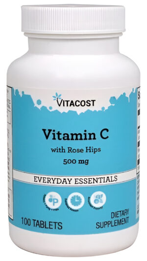 Vitamin C Rose Hips 500mg 100 Tabs De Vt