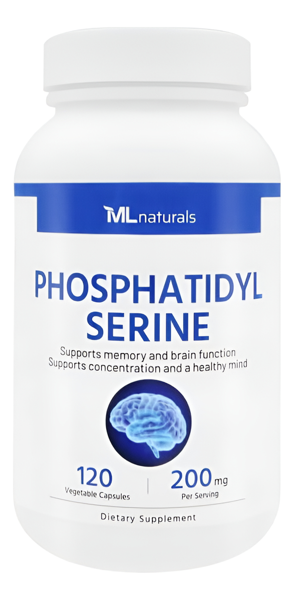Fosfatidil Serina 200 Mg 120 Cápsulas Vegetales, 99% Pureza Fosfatidil Serina. Apoya La Memoria Y La Función Cerebral