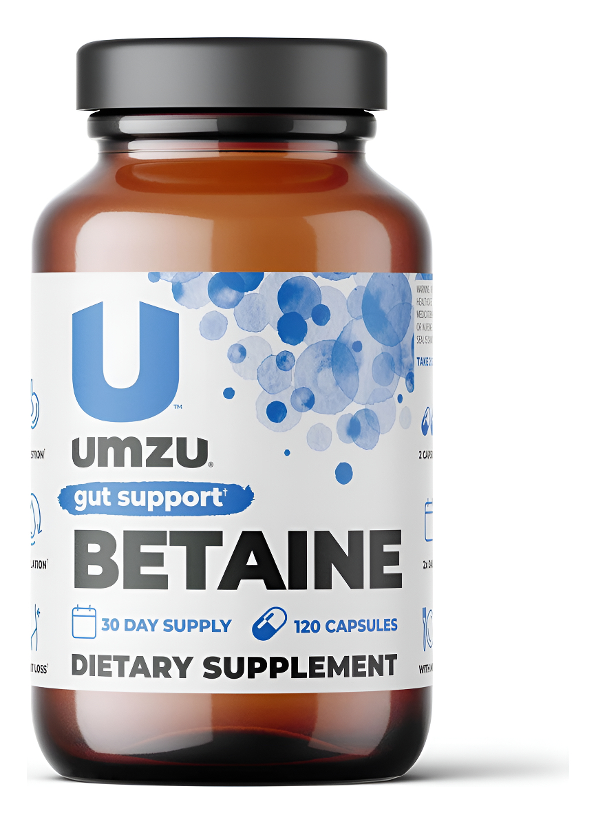 Umzu Betaína Hcl - Apoya La Digestión, La Circulación Saludable Y La Salud Intestinal - Suplemento De Clorhidrato De Be
