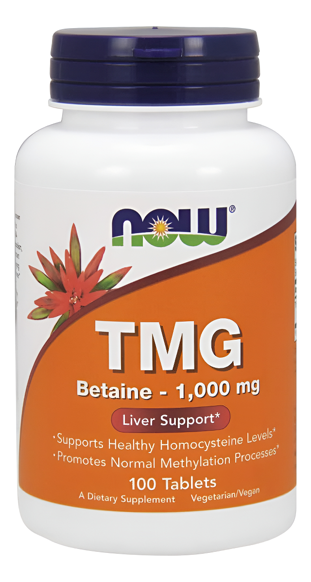 Now Supplements, Tmg Betaine (trimethylglycine) 1,000 Mg, Liver Support*, 100 Tablets