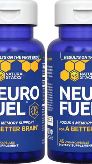Natural Stacks Neurofuel - Suplemento Cerebral Y Suplemento De Enfoque  Mejora De La Concentración, Memoria Y Motivaci