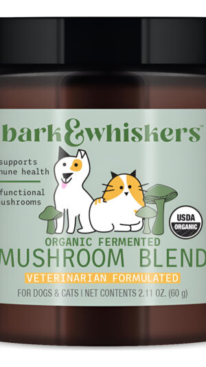Bark & Whiskers Mezcla Orgánica De Hongos Fermentados Para Gatos Y Perros, 2.11 Onzas (2.12 Oz), 60 Cucharadas, Apoya L