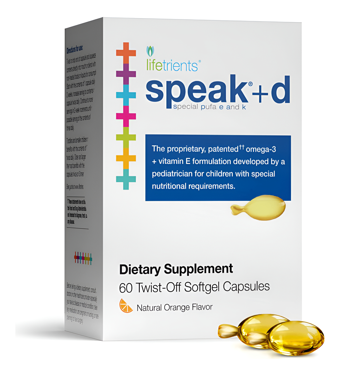Speak+d Twist-off Softgels 60 Cápsulas Blandas Formulado Para Apoyar A Niños Con Requisitos Nutricionales Especiales