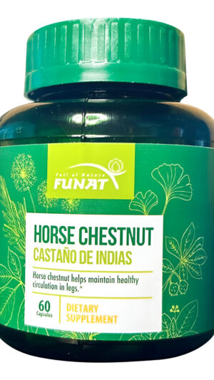 Funat Cápsulas De Castaño De Indias 100% Naturales - Apoyo A La Circulación (60 Cápsulas) | Cápsulas De Castaño De Indi