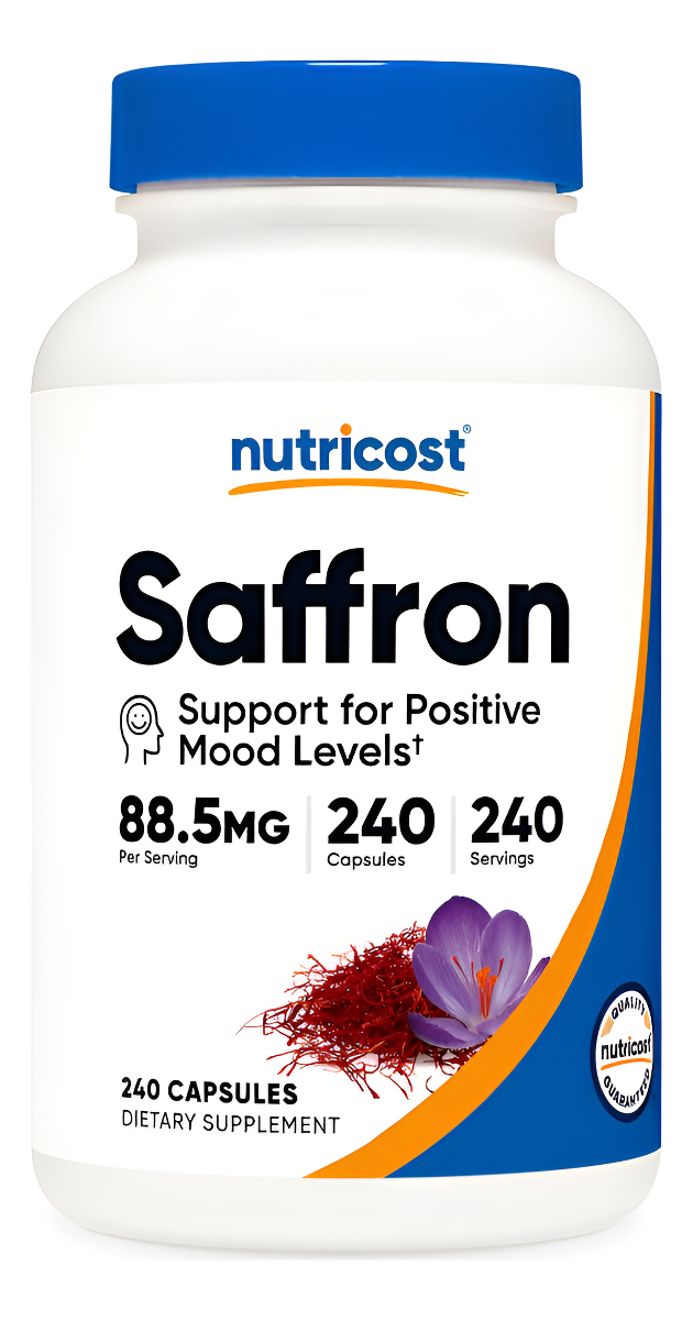 Nutricost Suplemento De Azafrán 88.5 Mg, 240 Cápsulas Vegetales, Sin Omg