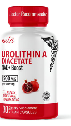 Nutri Urolitina A Diacetato Suplemento 500mg - Potente Nad+ Boost Y Antioxidante - Probado Por Terceros - 500 Mg De Uro
