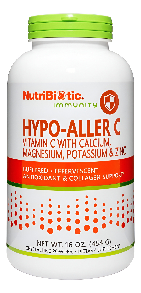 Nutribiotic - Polvo Hypo-aller C Vitamina C Y Minerales, 16 Onzas | 1300 Mg De Vitamina C Para Soporte Antioxidante