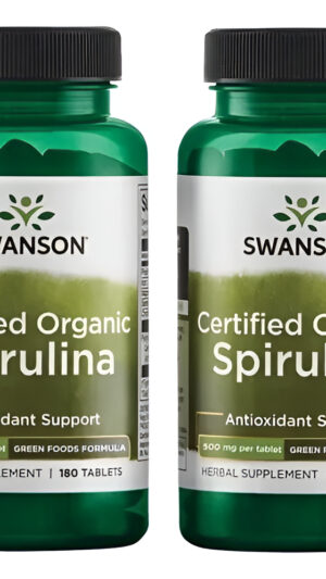 Spirulina Organica  360 Tabs 500mg De Swanson