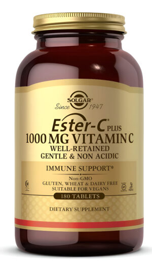 Solgar Ester-c Plus Suplemento De Vitamina C 1000 Mg, 180 Tabletas