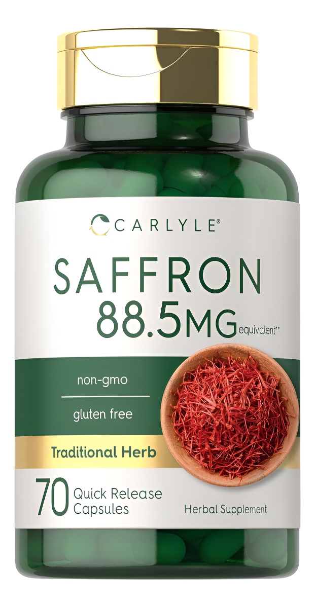 Carlyle 70 Cápsulas De Extracto De Azafrán De 88.5 Mg | Suplemento Sin Omg Y Sin Gluten