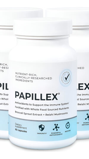 Papillex Suplemento Dietético Totalmente Natural, Mejor Refuerzo Del Sistema Inmunológico, 60 Cápsulas (paquete De 3)