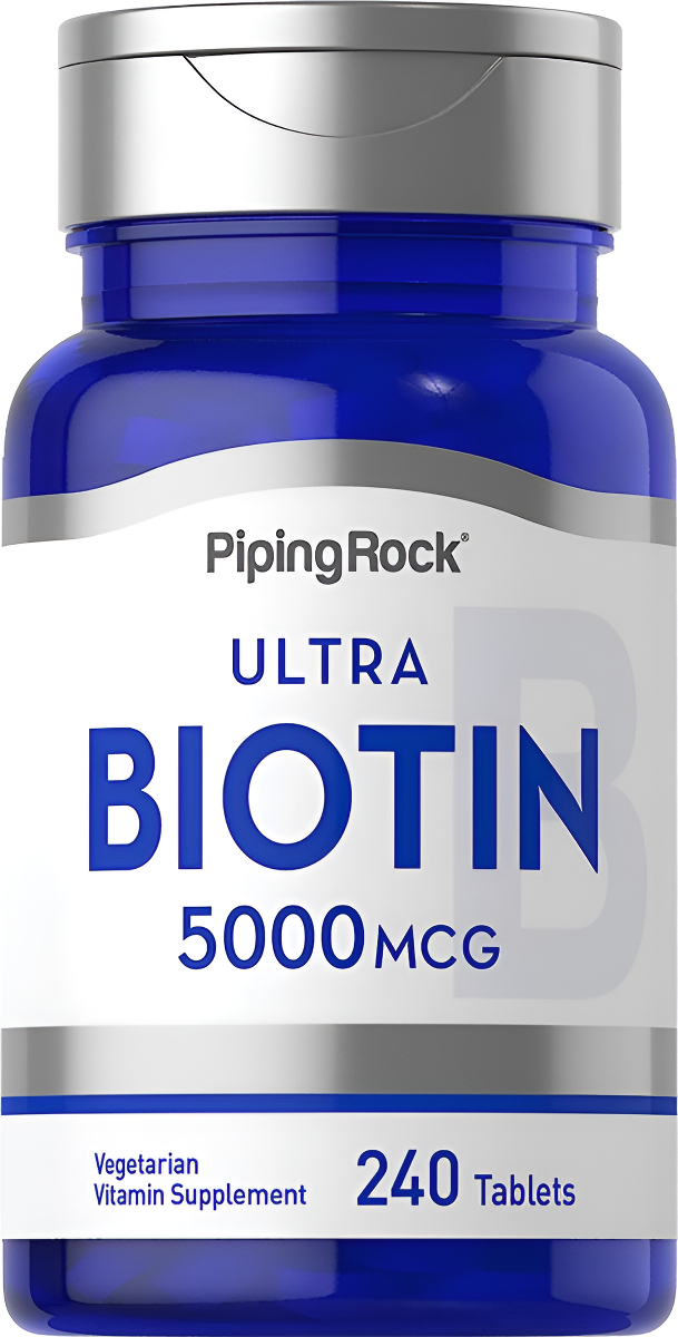 Piping Rock Biotin 5000mcg | 240 Tabletas | Suplemento Vitamínico De Belleza | Vegetariano, Sin Omg, Sin Gluten
