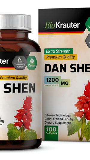 Dan Shen Cápsulas De Raíz  Salvia Roja Orgánica 1200 Mg  Potente Fuente Antioxidante  Suplemento De Apoyo Para La Sa