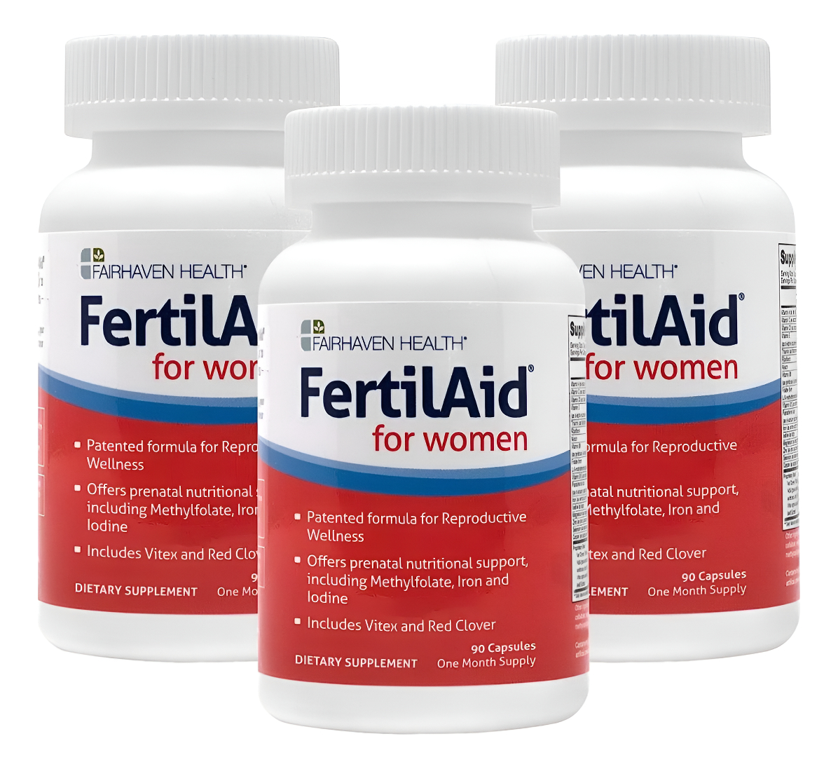 Fertilaid Para Mujeres, Suplemento De Fertilidad Para Mujeres Pack De 3 Frascos