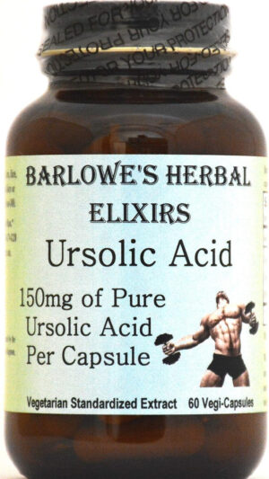Extracto De Ácido Ursólico | 600 Mg -150 Mg De Ácido Ursólico Puro | 60 Cápsulas Vegetales | Sin Estearatos