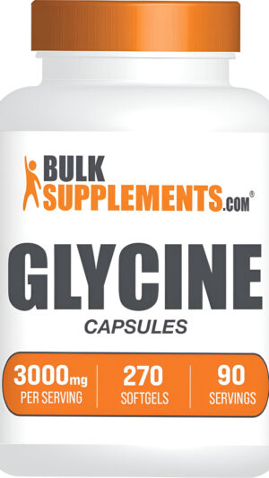 Bulksupplements 270 Cápsulas De Glicina 3000 Mg - Suplemento De Aminoácidos, Sin Gluten