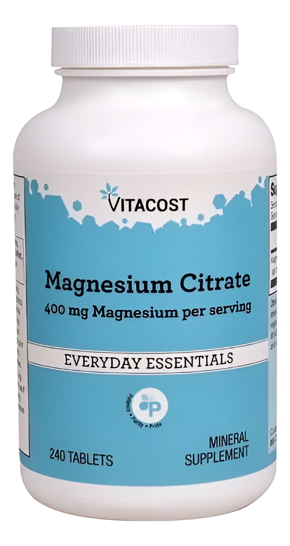 Citrato De Magnesio Vitacost 400 Mg 240 Tabletas