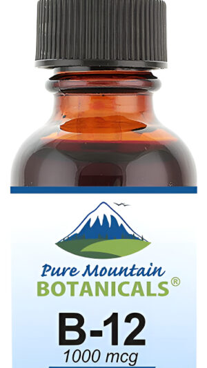 Pure Mountain Botanicals Vitamina B12 1000 Mcg, Gotas Líquidas, 1 Fl. Oz.