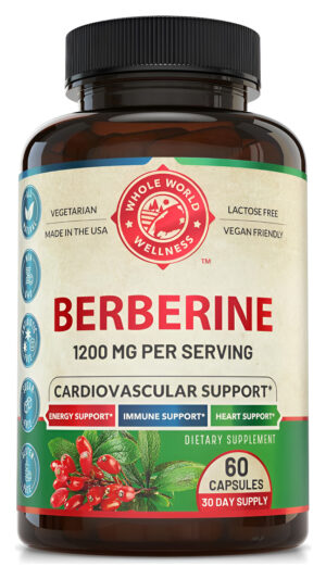 Suplemento De Berberina - Berberina Premium De 1200 Mg Por Porción. Apoya La Salud Cardiovascular, La Función Metabólic
