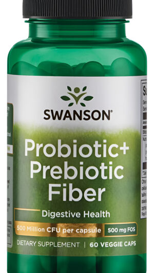 Swanson Prebiótico + Fibra Probiótica  Suplemento Natural Que Promueve El Sistema Digestivo Y El Apoyo A La Salud Inmu