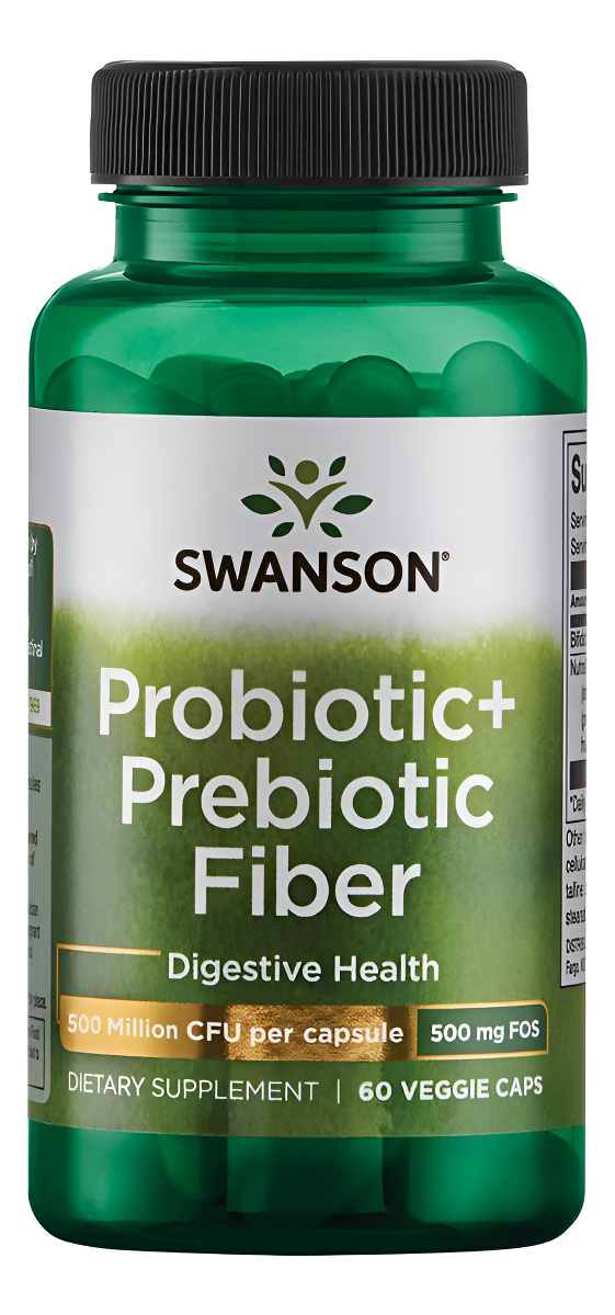 Swanson Prebiótico + Fibra Probiótica Suplemento Natural Que Promueve El Sistema Digestivo Y El Apoyo A La Salud Inmu