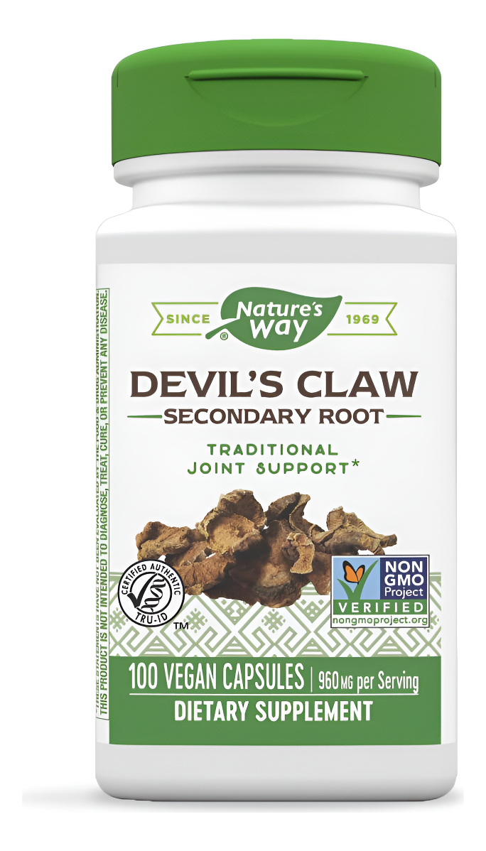 Nature 's Way Devil' S Claw Root, 480 mg, 100 cápsulas.