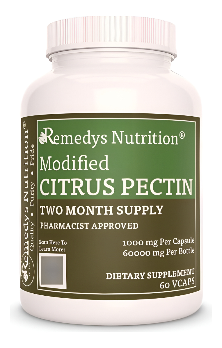 Remedy's Nutrition Polvo De Pectina Cítrica Modificada De 1,000 Mg Cápsulas Veganas Suplemento De Hierbas - Sin Omg, Si