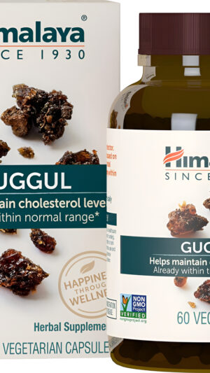 Himalaya Guggul, Suplemento De Colesterol Para Niveles Saludables De Ldl, Hdl Y Triglicéridos, 750 Mg, 60 Cápsulas, Sum