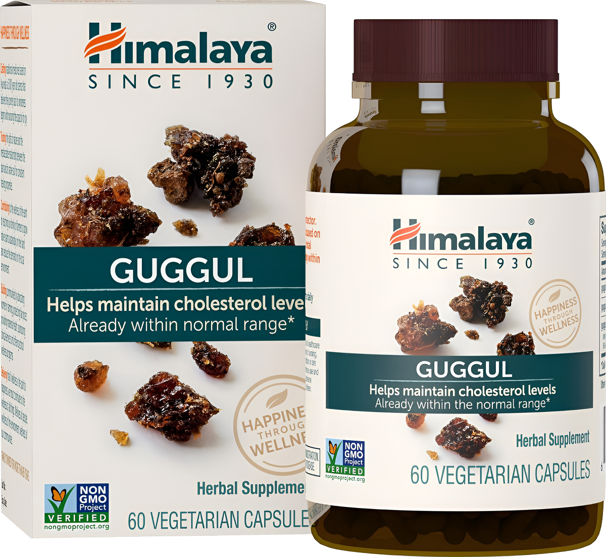 Himalaya Guggul, Suplemento De Colesterol Para Niveles Saludables De Ldl, Hdl Y Triglicéridos, 750 Mg, 60 Cápsulas, Sum