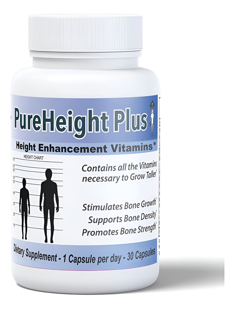 Pureheight Plus | Vitaminas Para Mejorar La Altura, Te Ayudan A Crecer Aumentan La Fuerza Ósea, Aumentan La Densidad