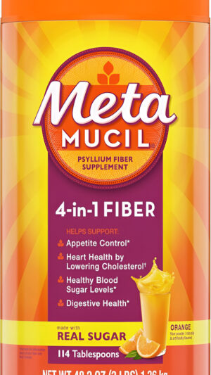 Meta Mucil Fibra 4 En 1 Naranja