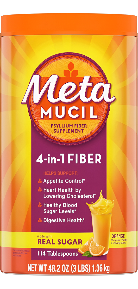 Meta Mucil Fibra 4 En 1 Naranja