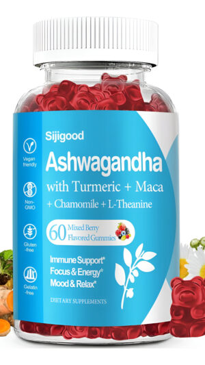 Gomitas Ashwagandha Con Raíz De Maca Y L-teanina, 2500 Mg De Suplemento Orgánico De Raíz De Ashwa Para Mujeres Y Hombre