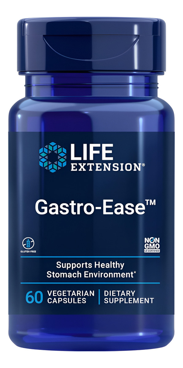 Life Extension Gastro-ease - Salud Digestiva - Suplemento De Salud Gástrica Con Zinc L-carnosina Más Piropasas Para Un