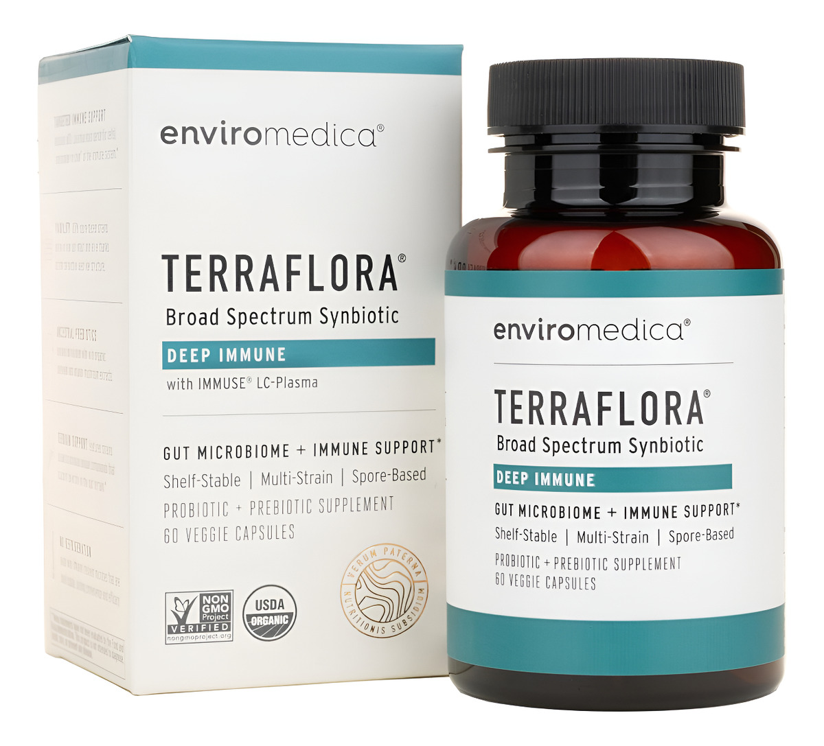 Enviromedica Terraflora Deep Immune Sbo Probiotic + Suplemento Prebiótico Un Antibiótico En Forma De Esporas De Bacil