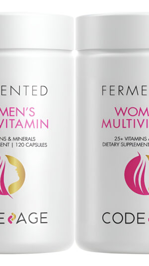 Codeage Multivitamínico Diario Para Mujer, Más De 25 Vitaminas Y Minerales, 120 Cápsulas, Paquete De 2