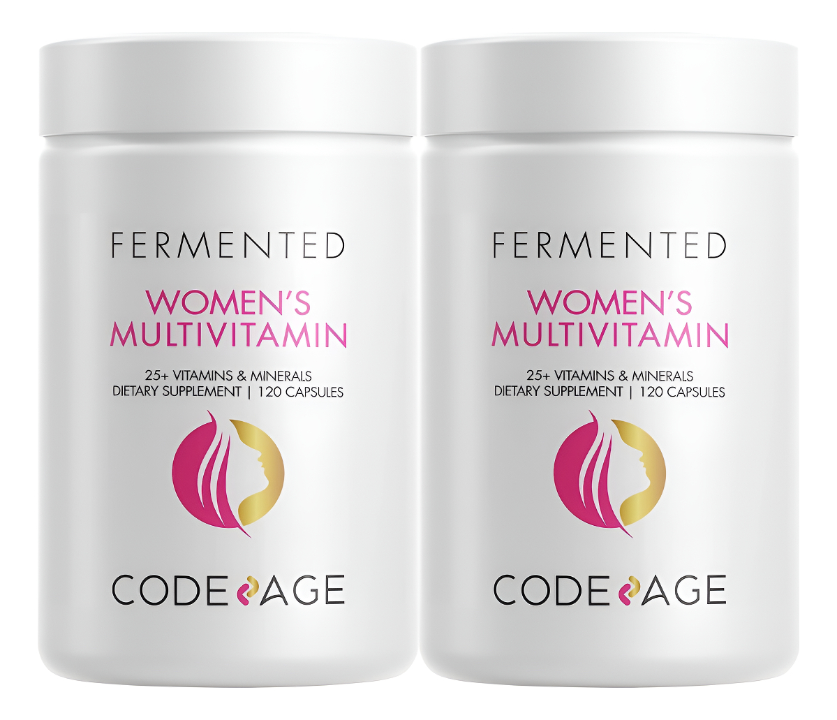 Codeage Multivitamínico Diario Para Mujer, Más De 25 Vitaminas Y Minerales, 120 Cápsulas, Paquete De 2