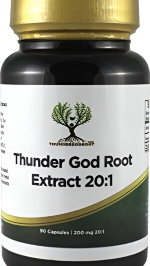 Suplemento De Raíz De Vid Thunder God 20:1 - Suplemento De Hierbas Tripterygium Wilfordii - Cápsulas De 200 Mg Con Extr